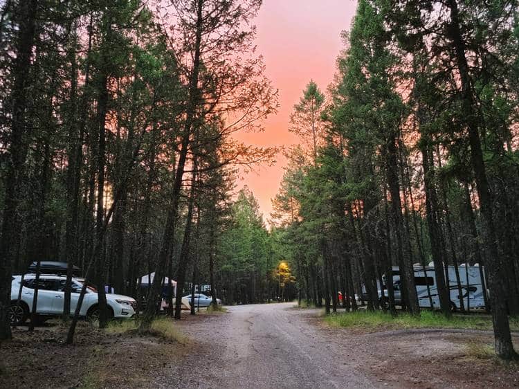 Camping en las Montañas rocosas