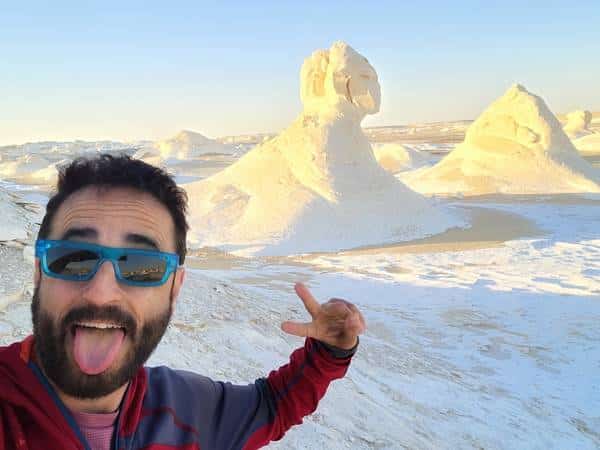 El autor en el Desierto Blanco, Consejos para viajar a Egipto