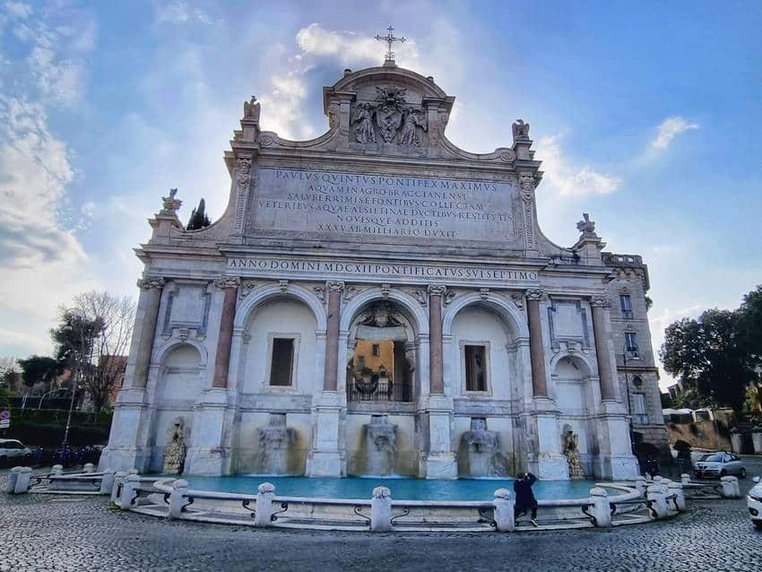 Fontana dell´Aqua Paola qué ver en Trastevere