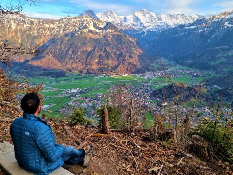 Vistas de las montañas desde el Harder Kulm, Interlaken