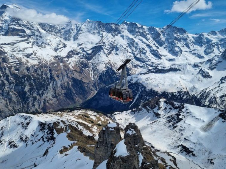 Paisaje nevado en Birg Suiza