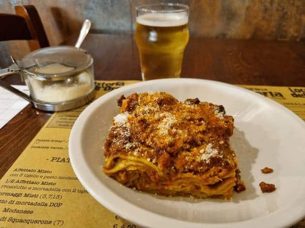 Lasaña de la osteria dell Orse
