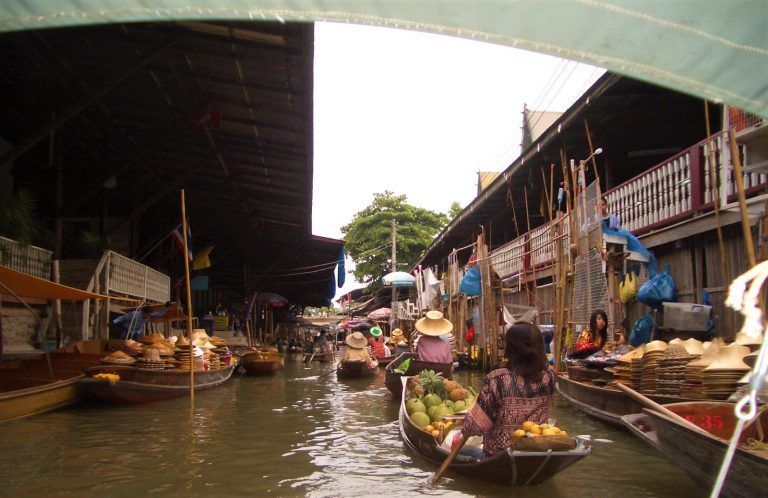 Mercado flotante de Damnoen Saduak, Bangkok