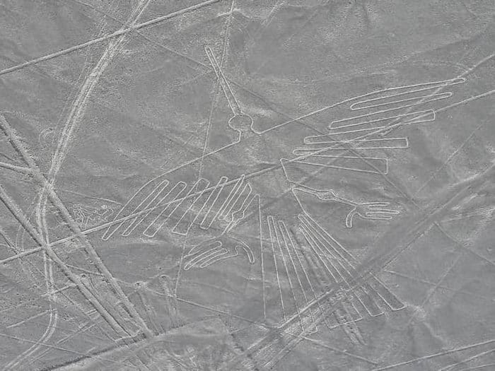 imagen de colibrí, líneas de Nazca