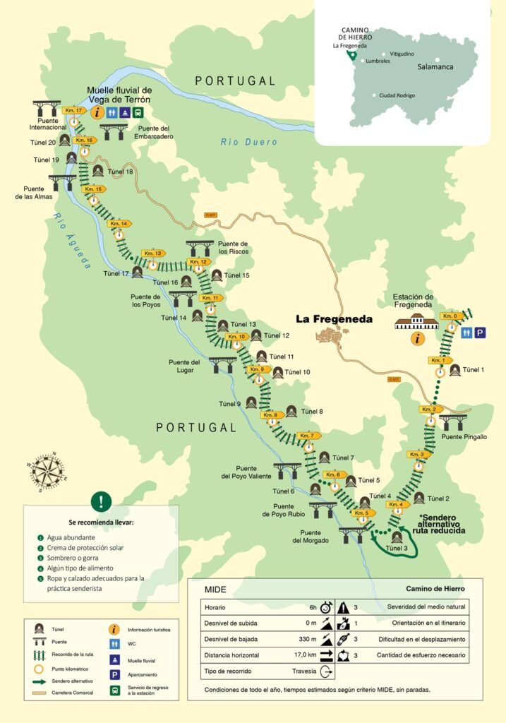 Mapa del Camino de Hierro Salamanca