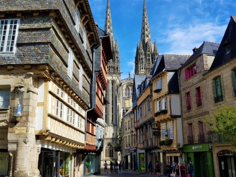 casas del centro histórico de Quimper